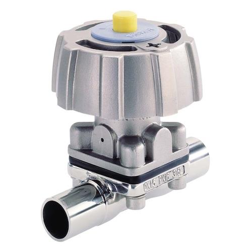 Burkert Manually Operated 2-Way Diaphragm Valve with Stainless Steel Body, Type 3233